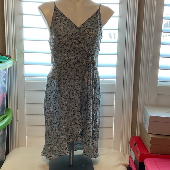 Xhilaration Blue Floral Midi Dress - Picture 1 of 11